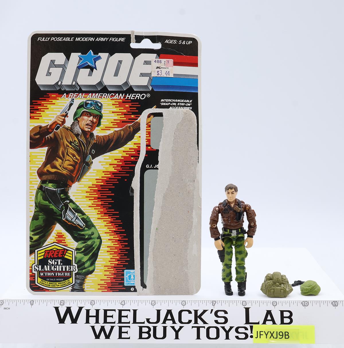 Hawk V2 GI Joe W/ 36 Cardback1986 GI Joe ARAH Vintage Action Figure