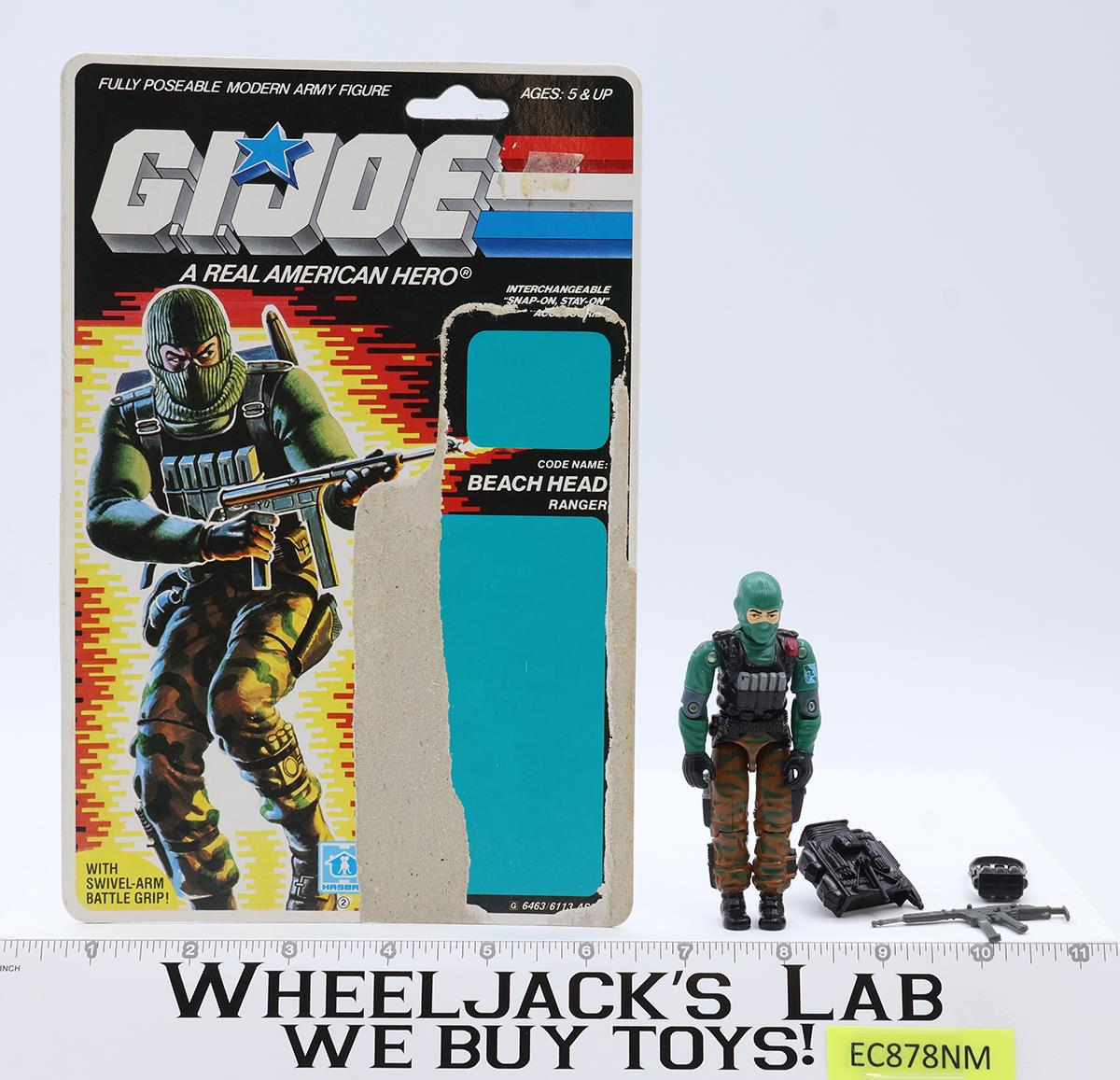 Beach Head V1 Complete W/36 Cardback 1986 G.I. Joe Hasbro Vintage Action Figure