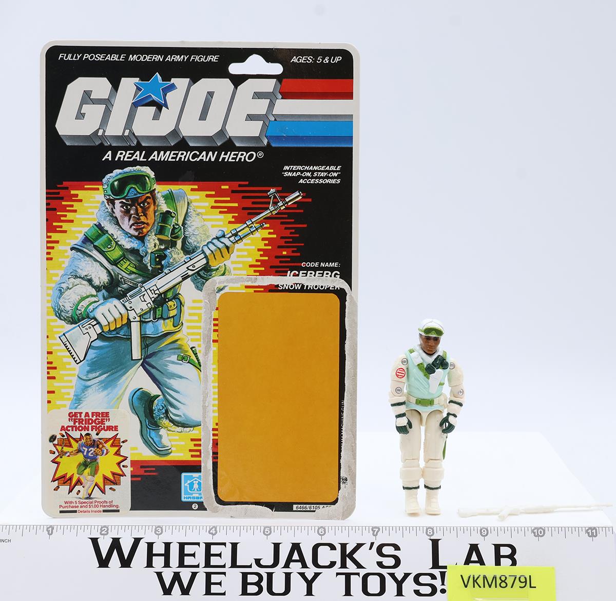 Iceberg V1 100% Complete W/ 34 CARDBACK 1986 GI Joe Hasbro Vintage Action Figure