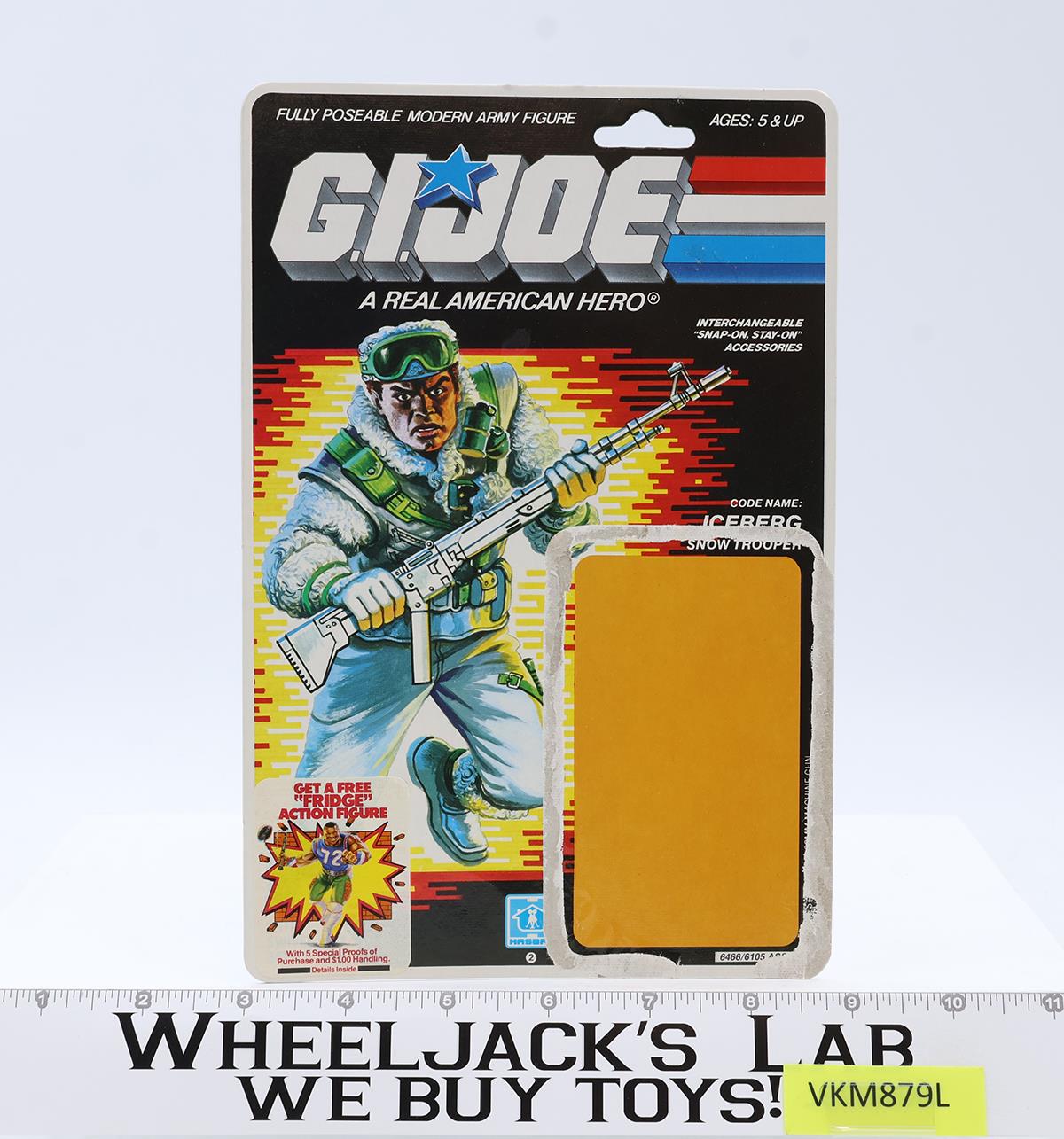 Iceberg V1 100% Complete W/ 34 CARDBACK 1986 GI Joe Hasbro Vintage Action Figure