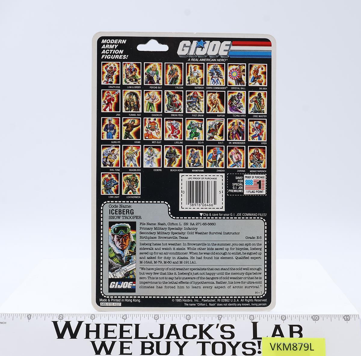 Iceberg V1 100% Complete W/ 34 CARDBACK 1986 GI Joe Hasbro Vintage Action Figure