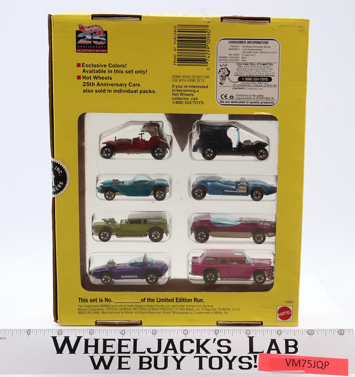 Hot Wheels Redline 25th Anniv Collector's Edition Series 1 Mattel 1993 MISB NEW