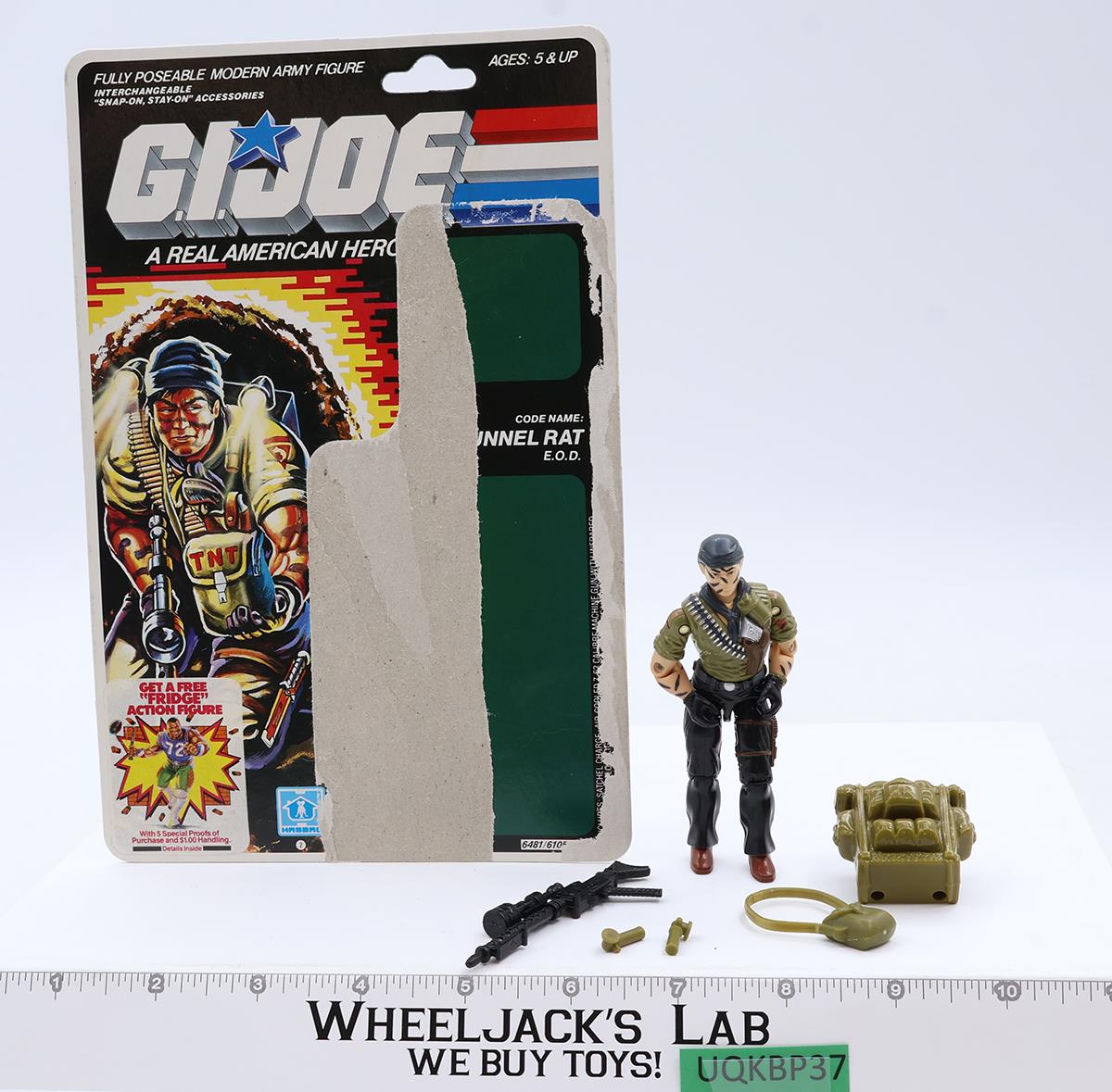 Tunnel Rat V1 100% Complete 34 Cardback G.I. Joe 1987 Hasbro Vintage Figure