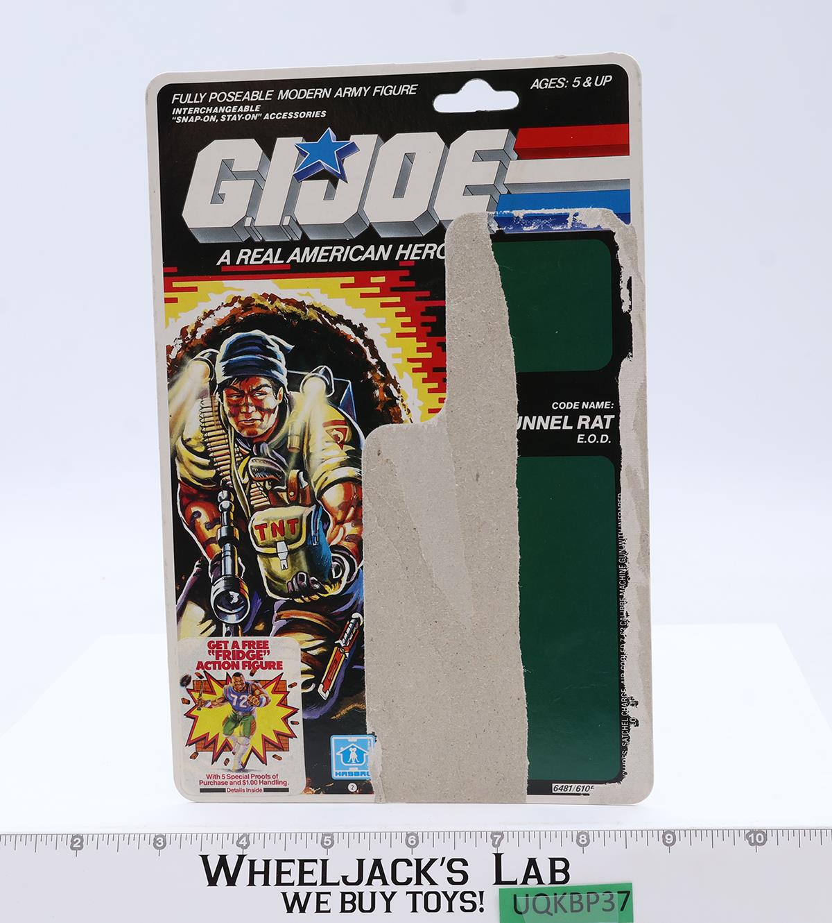 Tunnel Rat V1 100% Complete 34 Cardback G.I. Joe 1987 Hasbro Vintage Figure