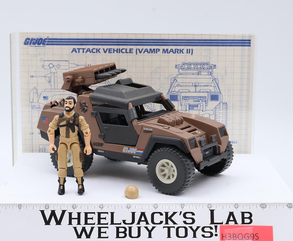 Vamp Mark II Attack Jeep W/ Clutch 100% Complete GI Joe 1984 Hasbro Vehicle