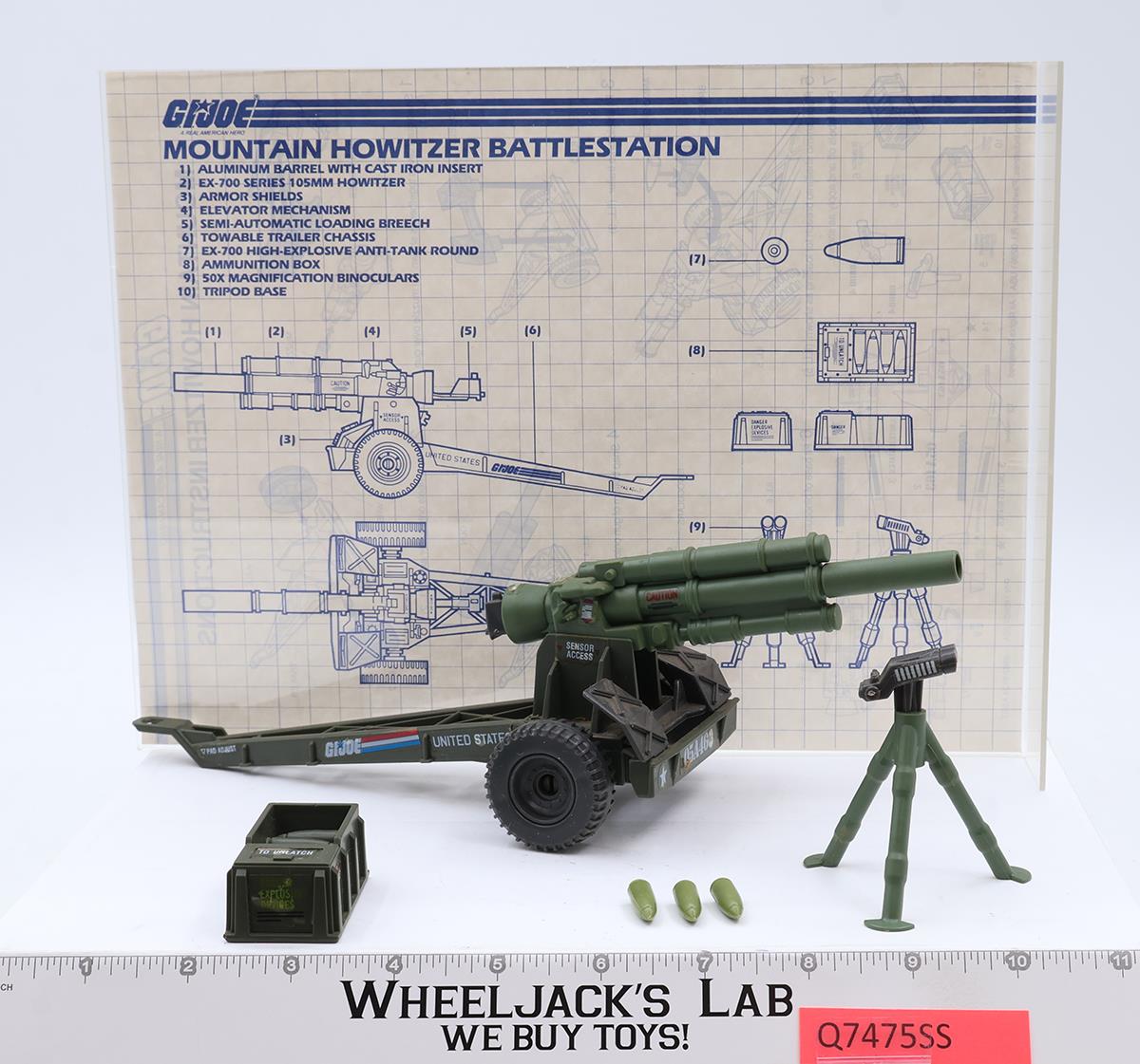 Mountain Howitzer 100% Complete GI Joe 1984 Hasbro Vintage Action Figure Vehicle