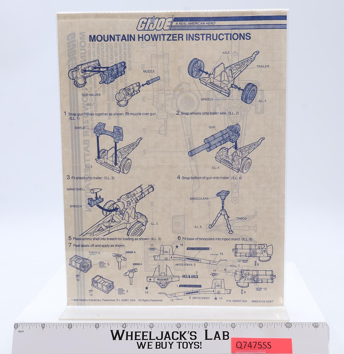 Mountain Howitzer 100% Complete GI Joe 1984 Hasbro Vintage Action Figure Vehicle