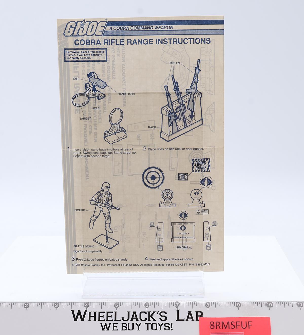 Rifle Range Unit 100% Complete G.I. Joe 1985 Hasbro Vintage Action Figure