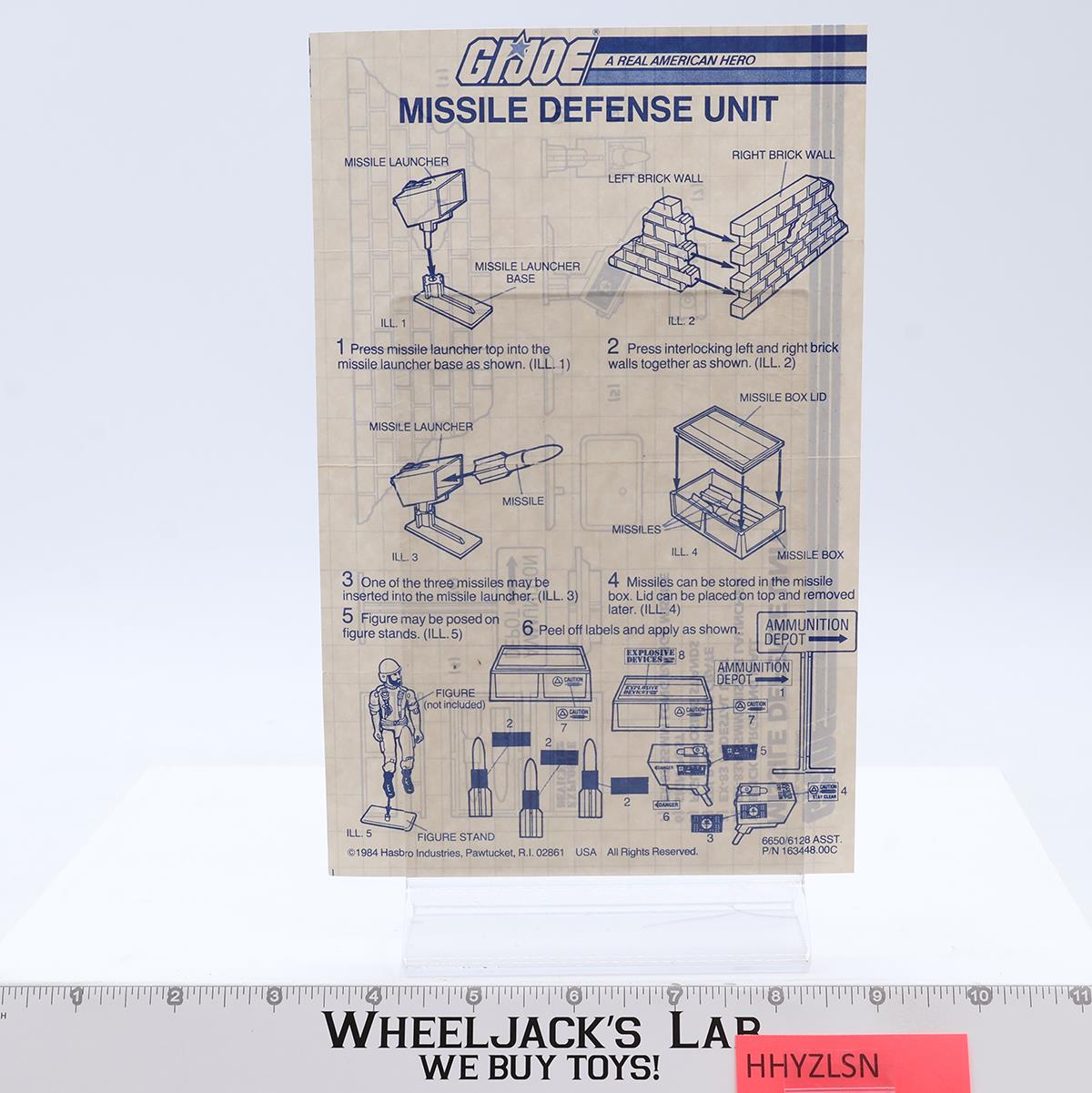 Missile Defense Unit 100% Complete GI Joe 1984 Hasbro Action Figure Playset