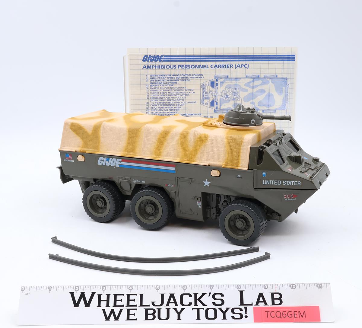 A.P.C. APC Amphibious Personnel Carrier 100% Complete GI Joe 1983 Hasbro Vehicle
