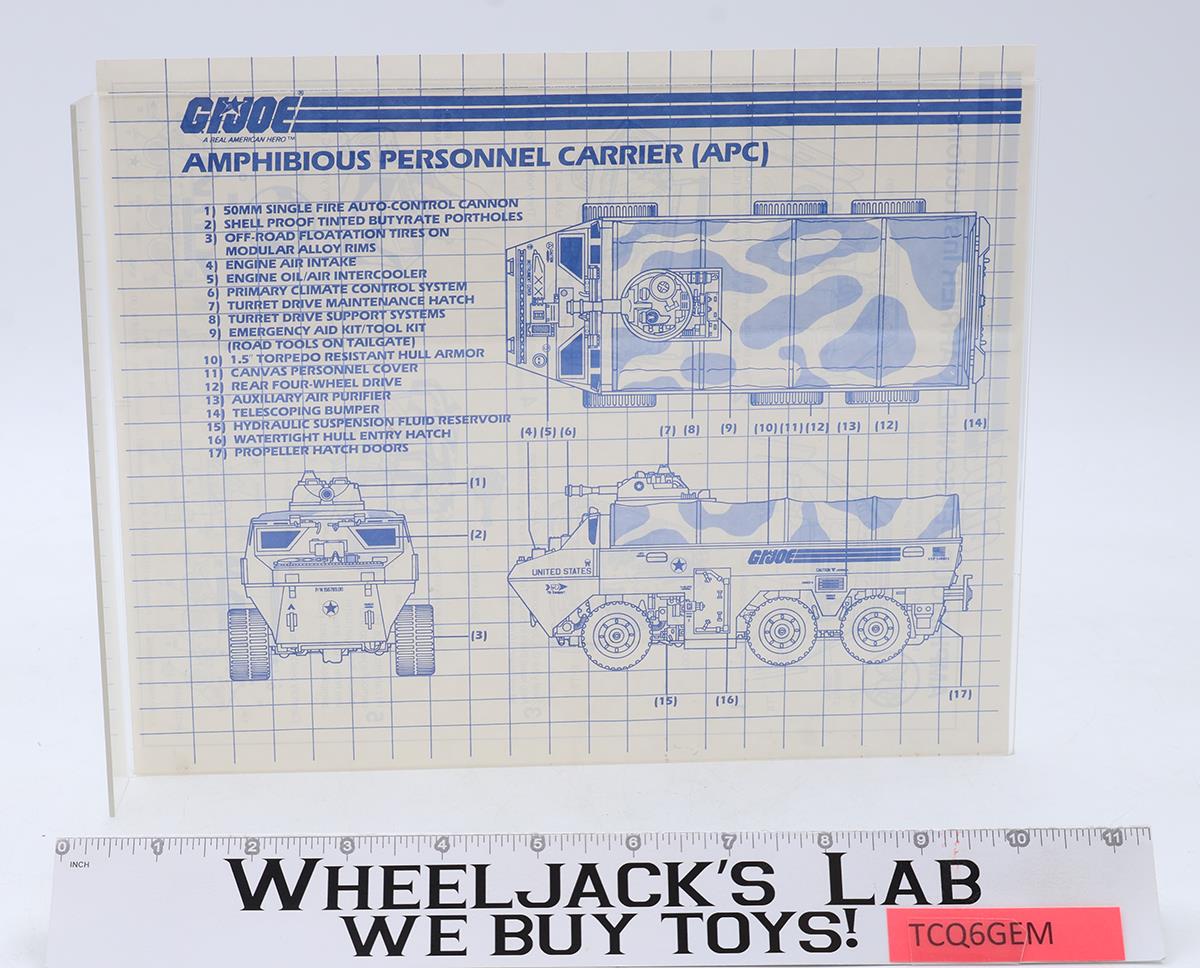 A.P.C. APC Amphibious Personnel Carrier 100% Complete GI Joe 1983 Hasbro Vehicle