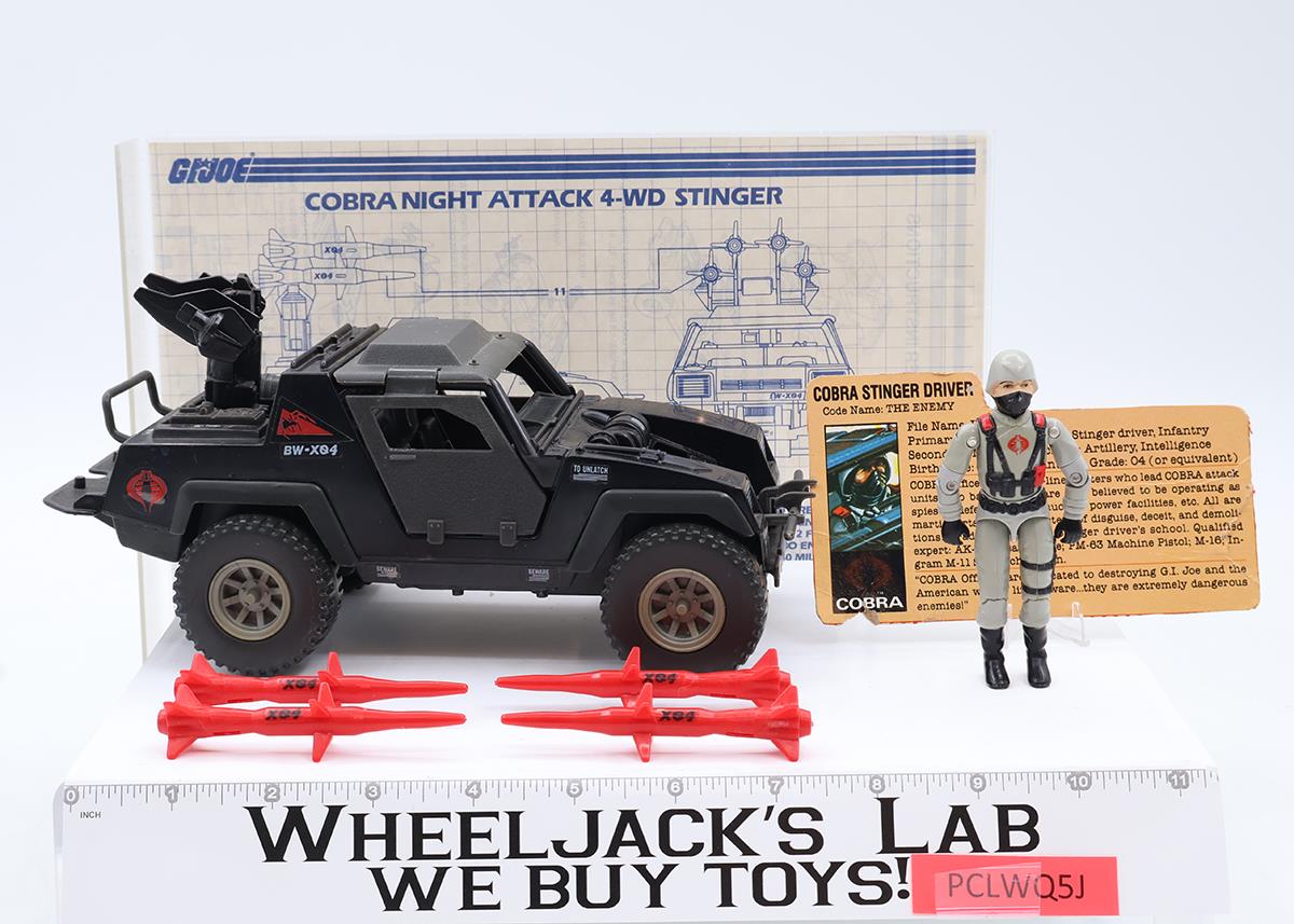 Cobra Stinger W/ Driver GI Joe Hasbro 1984 Vintage Action Figure Vehicle