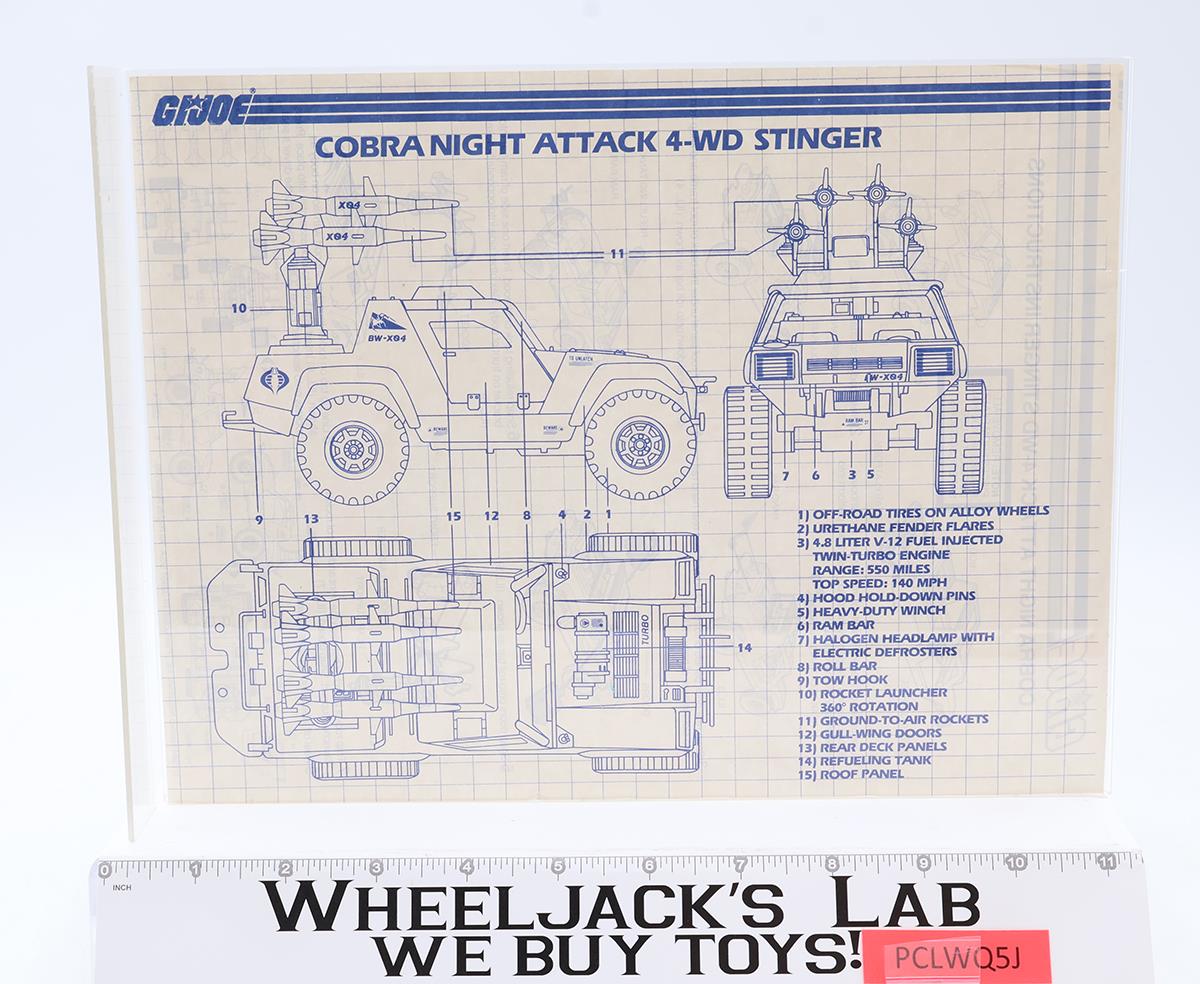 Cobra Stinger W/ Driver GI Joe Hasbro 1984 Vintage Action Figure Vehicle