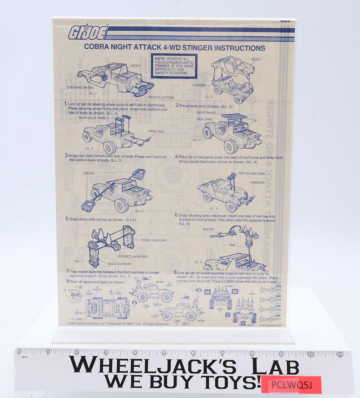 Cobra Stinger W/ Driver GI Joe Hasbro 1984 Vintage Action Figure Vehicle