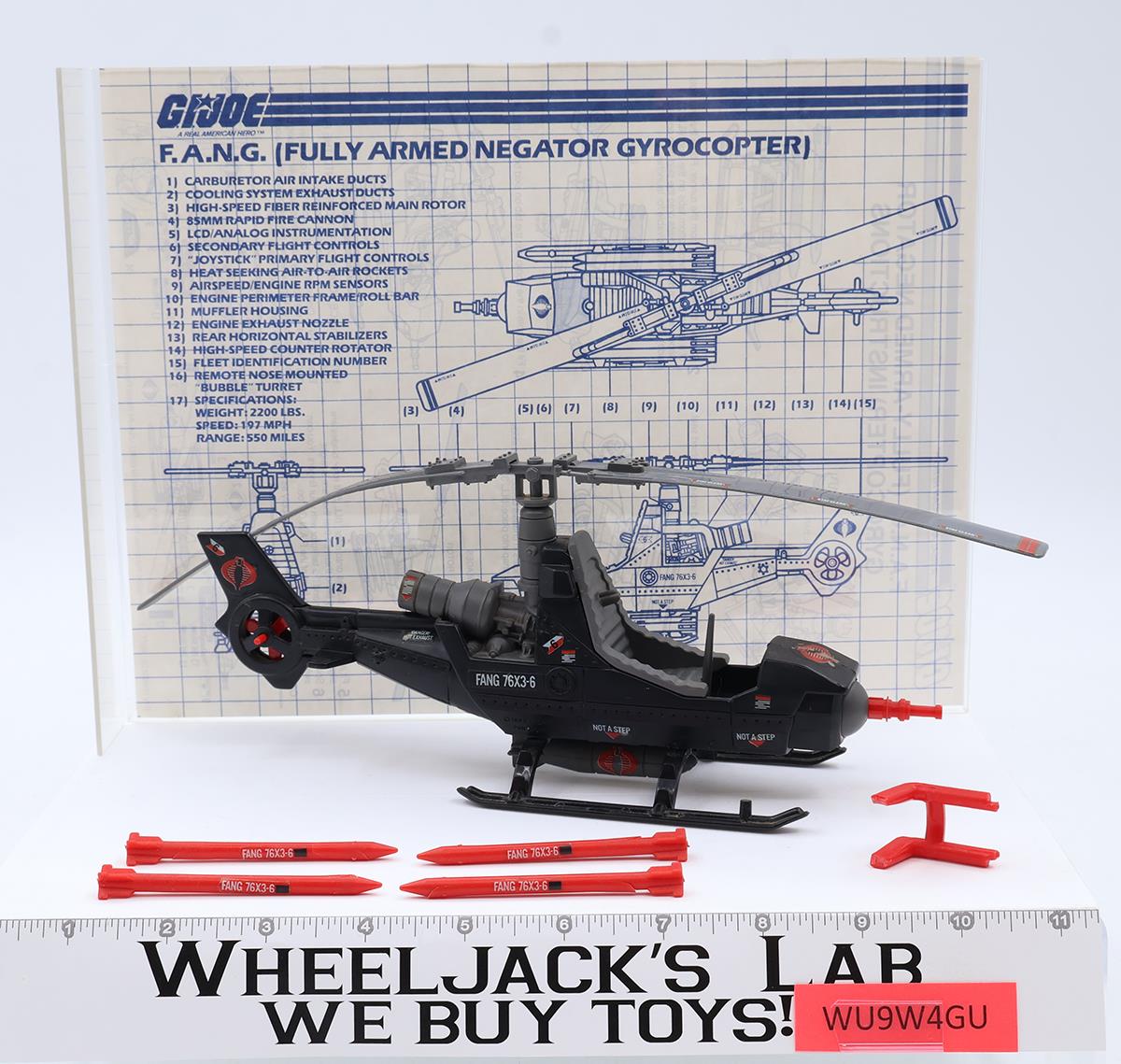 Cobra F.A.N.G. FANG 100% Complete GI Joe 1983 Hasbro Action Figure Vehicle