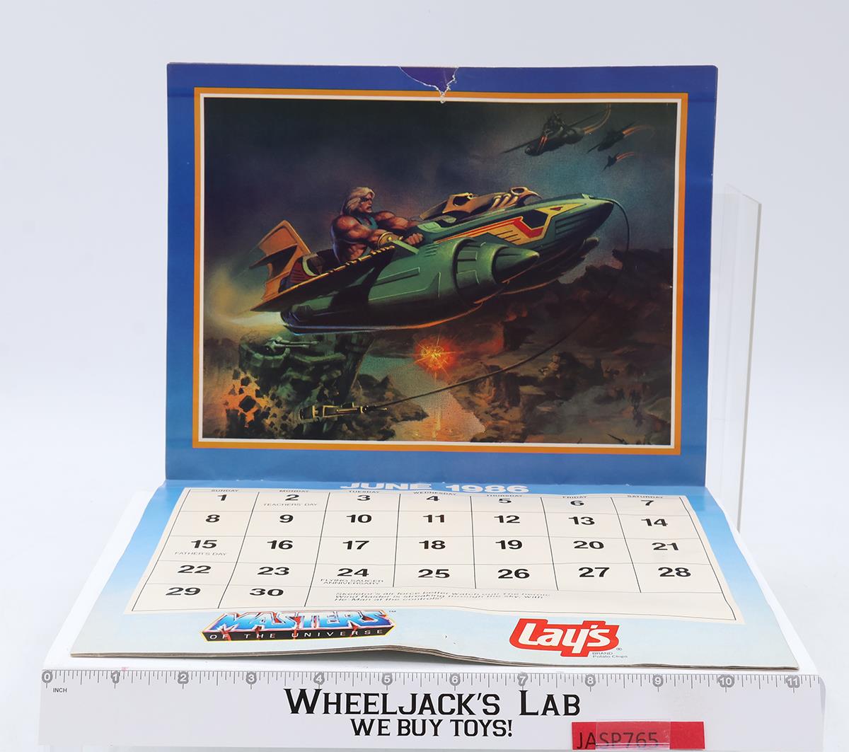 Masters of the Universe 1986 Calendar Lay's Potato Chip Promo W/ Coupons
