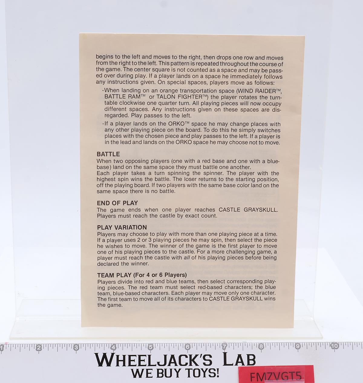 3-D Action Board Game 100% Complete He-Man Masters of the Universe 1983 Vintage