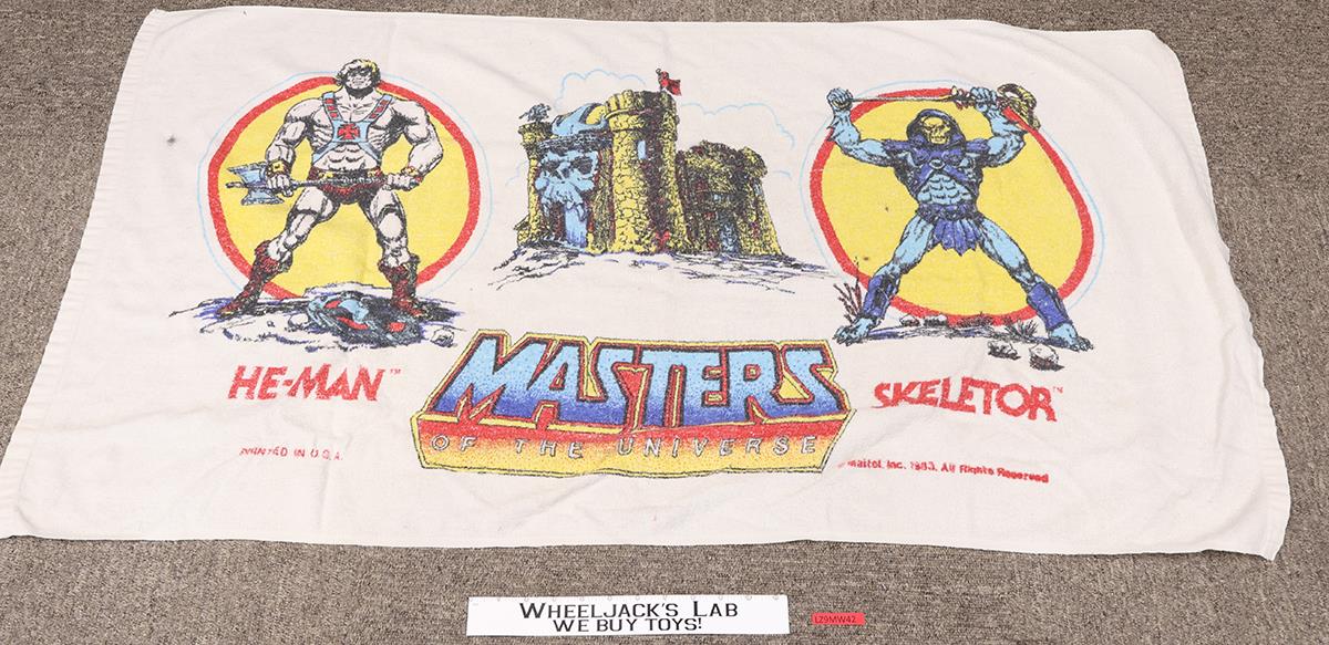 He-Man Masters of the Universe MOTU Beach Towel 1983 Franco Vintage 48 x 24