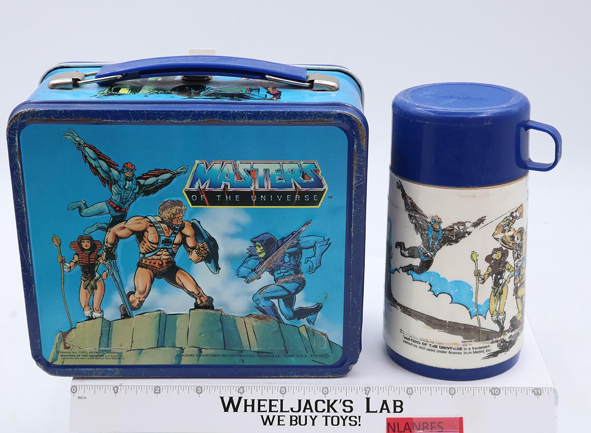He-Man Masters of the Universe MOTU Aladdin 1984 Lunch Box W/ Thermos Mug