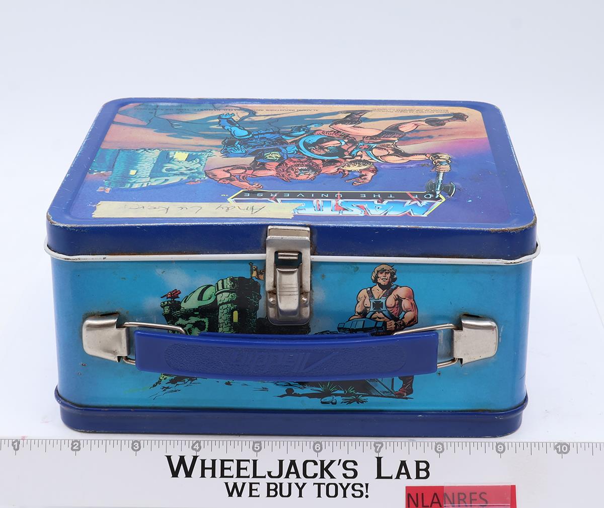 He-Man Masters of the Universe MOTU Aladdin 1984 Lunch Box W/ Thermos Mug