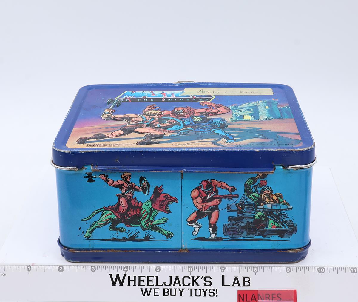 He-Man Masters of the Universe MOTU Aladdin 1984 Lunch Box W/ Thermos Mug