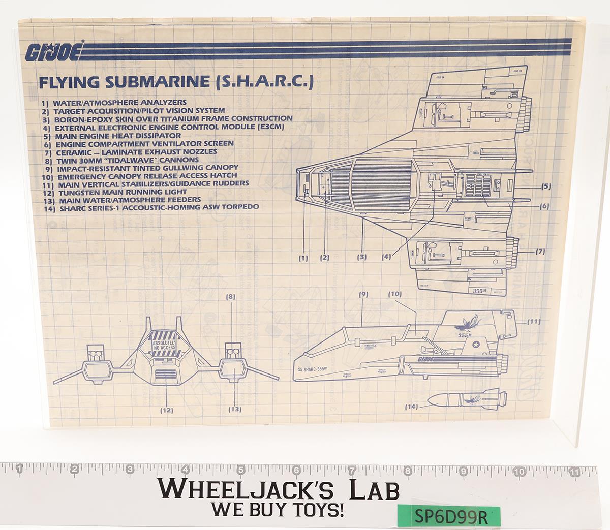 S.H.A.R.C. W/ Deep Six Complete GI Joe 1984 Hasbro Vintage Action Figure Vehicle