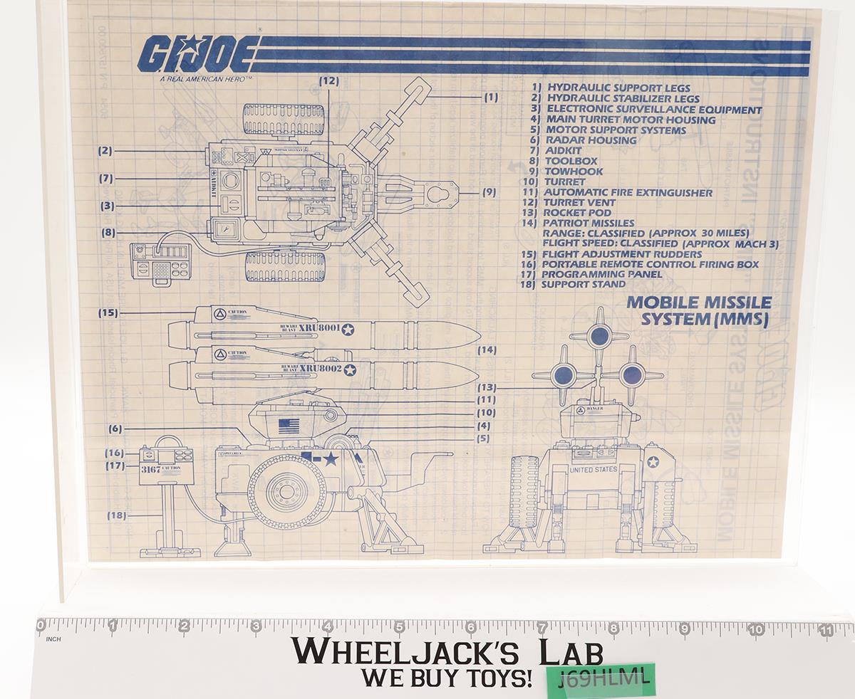 MMS Mobile Missile System GI Joe 1982 Hasbro Action Figure Vehicle
