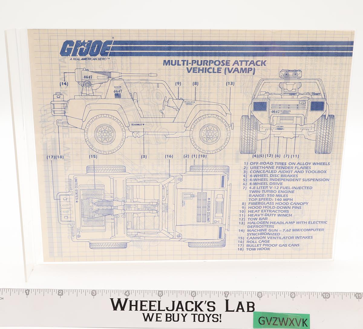 Vamp W/ Clutch 100% Complete GI Joe 1982 Hasbro Vintage Action Figure Vehicle