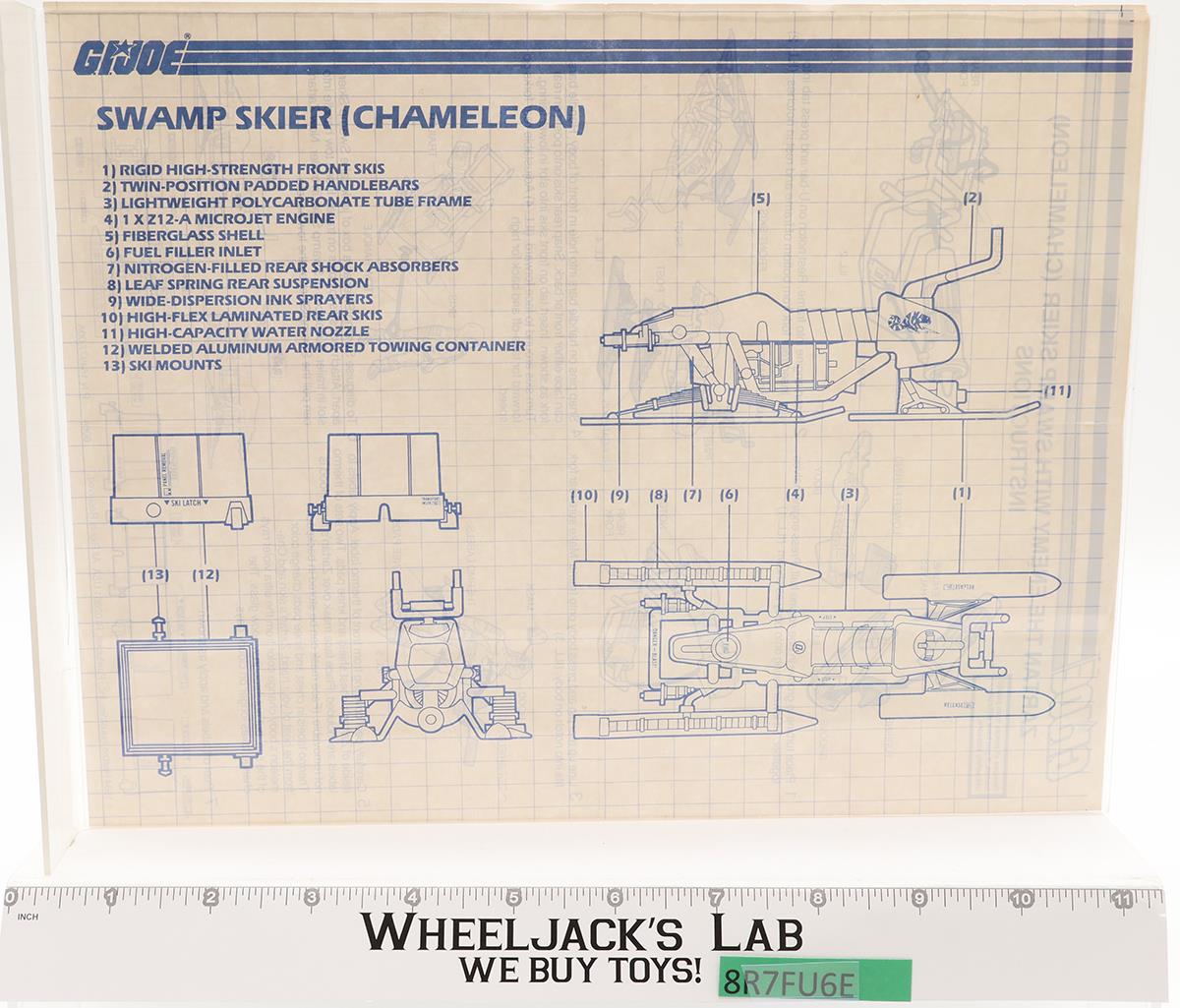 Swamp Skier 100% Complete G.I. Joe 1984 Hasbro Vintage Vehicle Action Figure