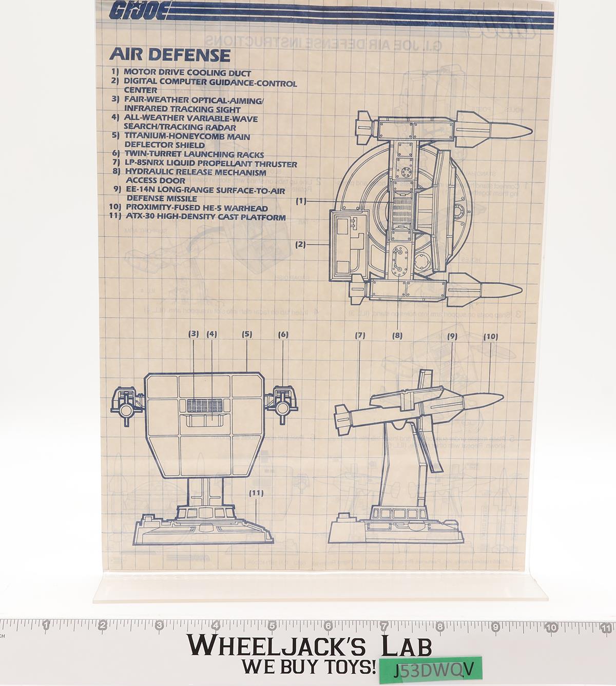 Air Defense 100% Complete GI Joe 1985 Hasbro Vintage Action Figure Vehicle