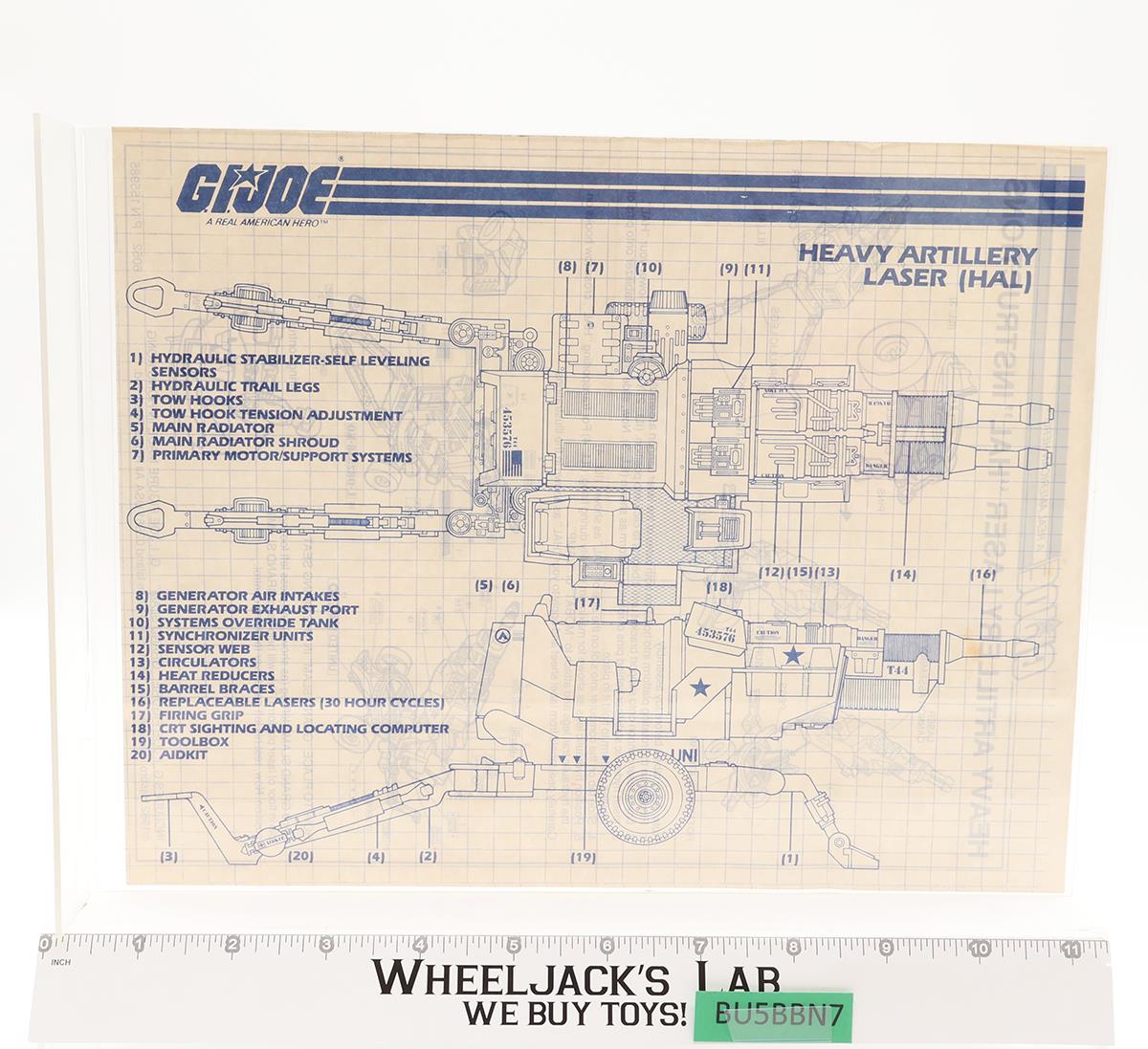 HAL Heavy Artillery Laser Complete G.I. Joe 1982 Hasbro Vehicle Action Figure