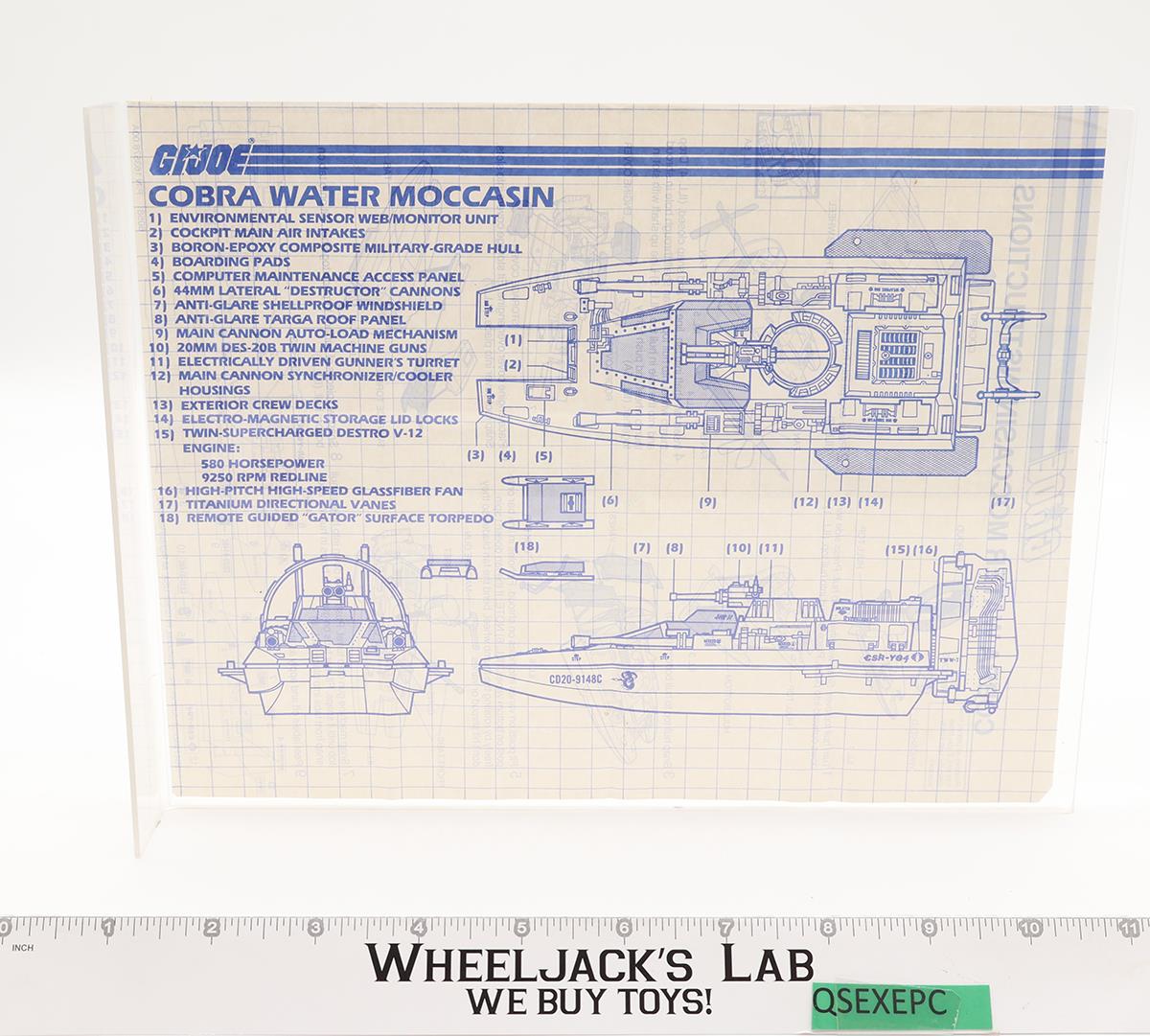 Cobra Water Moccasin W/Copperhead 100% Complete G.I. Joe 1984 Hasbro Vehicle