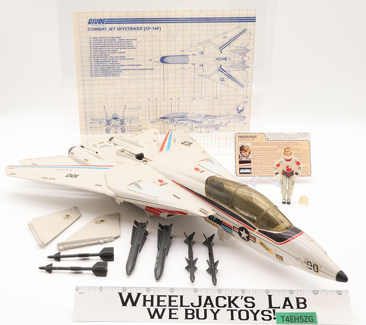 Skystriker XP-14F Combat Jet G.I. Joe 1983 Hasbro Action Figure Vehicle