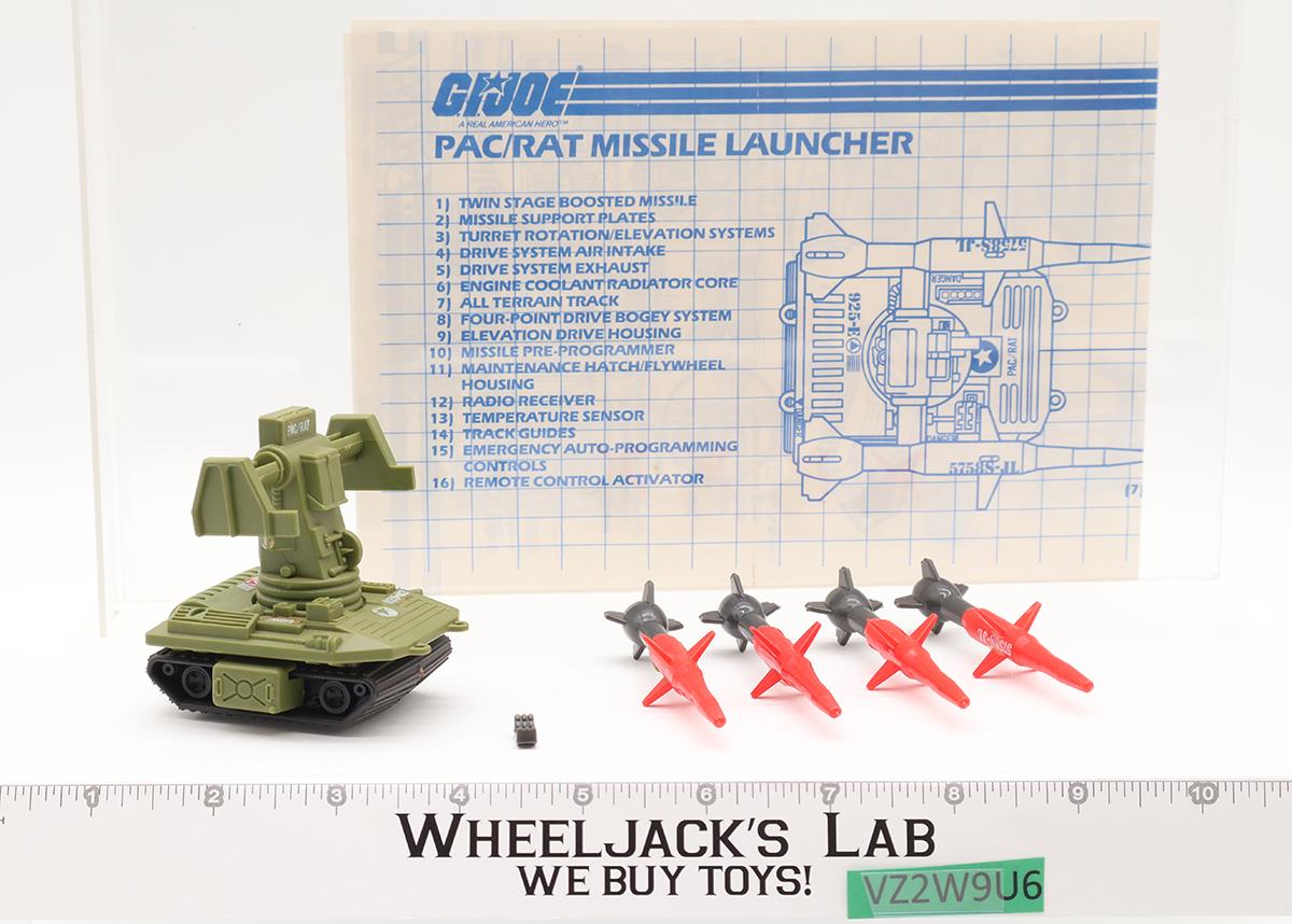 Missile Launcher PAC/RAT 100% Complete GI Joe Hasbro 1983 Vintage Vehicle