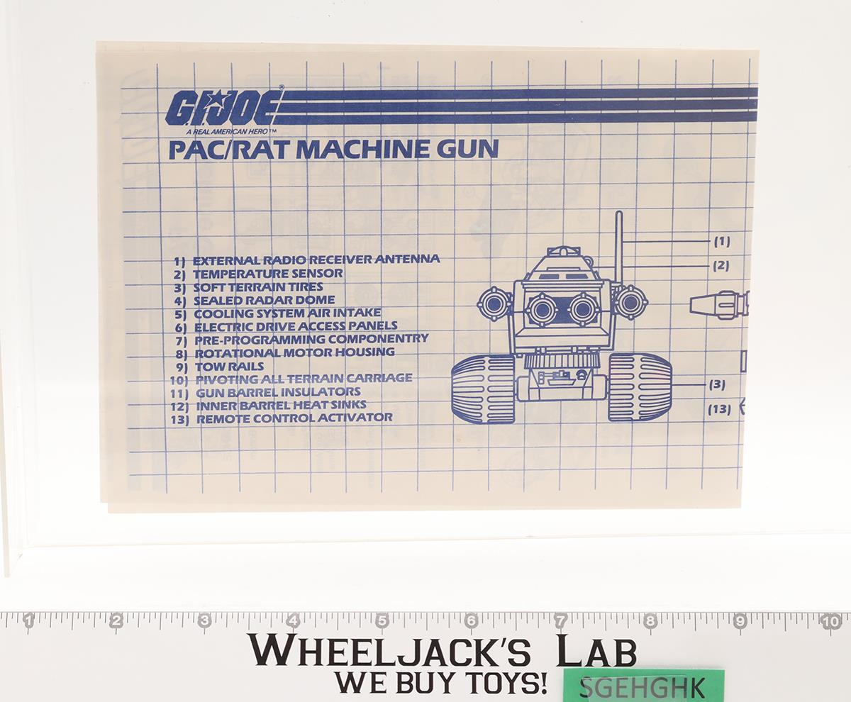 Machine Gun Pac/Rat 100% Complete G.I. Joe 1983 Hasbro Action Figure Vehicle