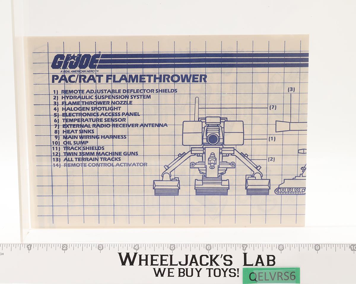 Flame Thrower Pac/Rat 100% Complete G.I. Joe 1983 Hasbro Vintage Vehicle