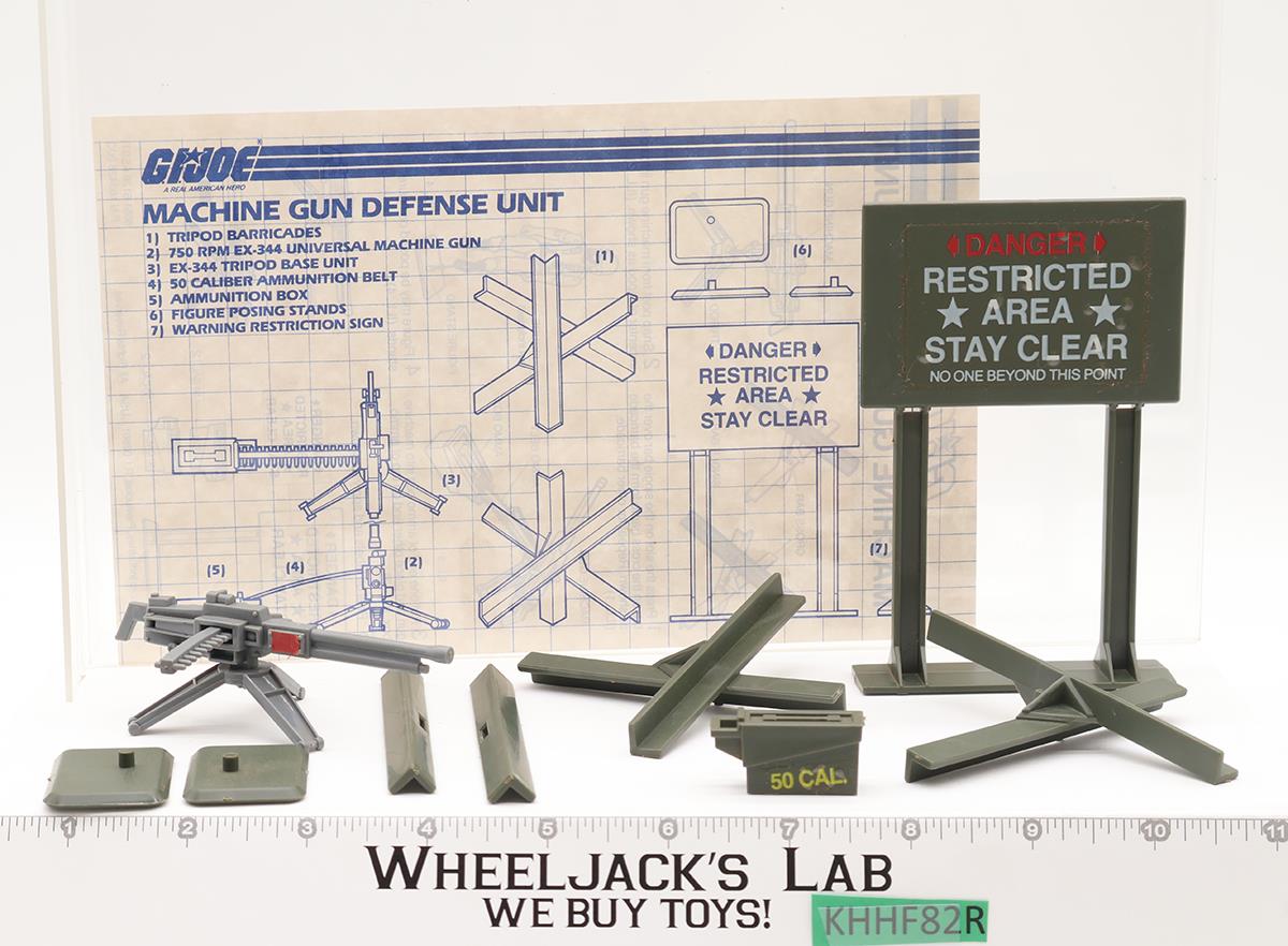 Machine Gun Defense Unit 100% Complete GI Joe 1984 Hasbro Action Figure Playset