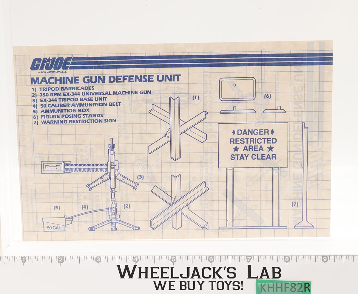 Machine Gun Defense Unit 100% Complete GI Joe 1984 Hasbro Action Figure Playset