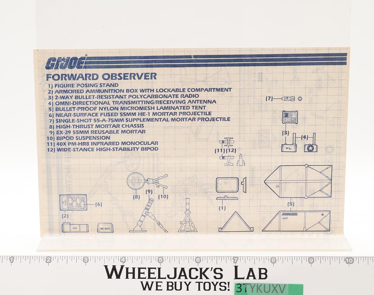Forward Observer Unit 100% Complete GI Joe 1985 Hasbro Action Figure Vintage