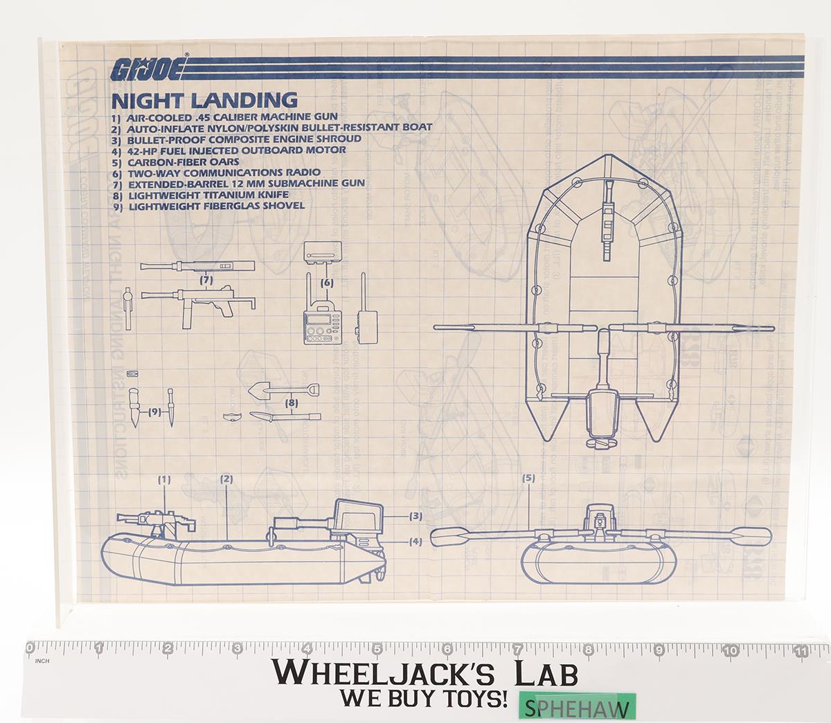 Cobra Night Landing Raft 100% Complete G.I. Joe 1985 Hasbro Vintage Vehicle