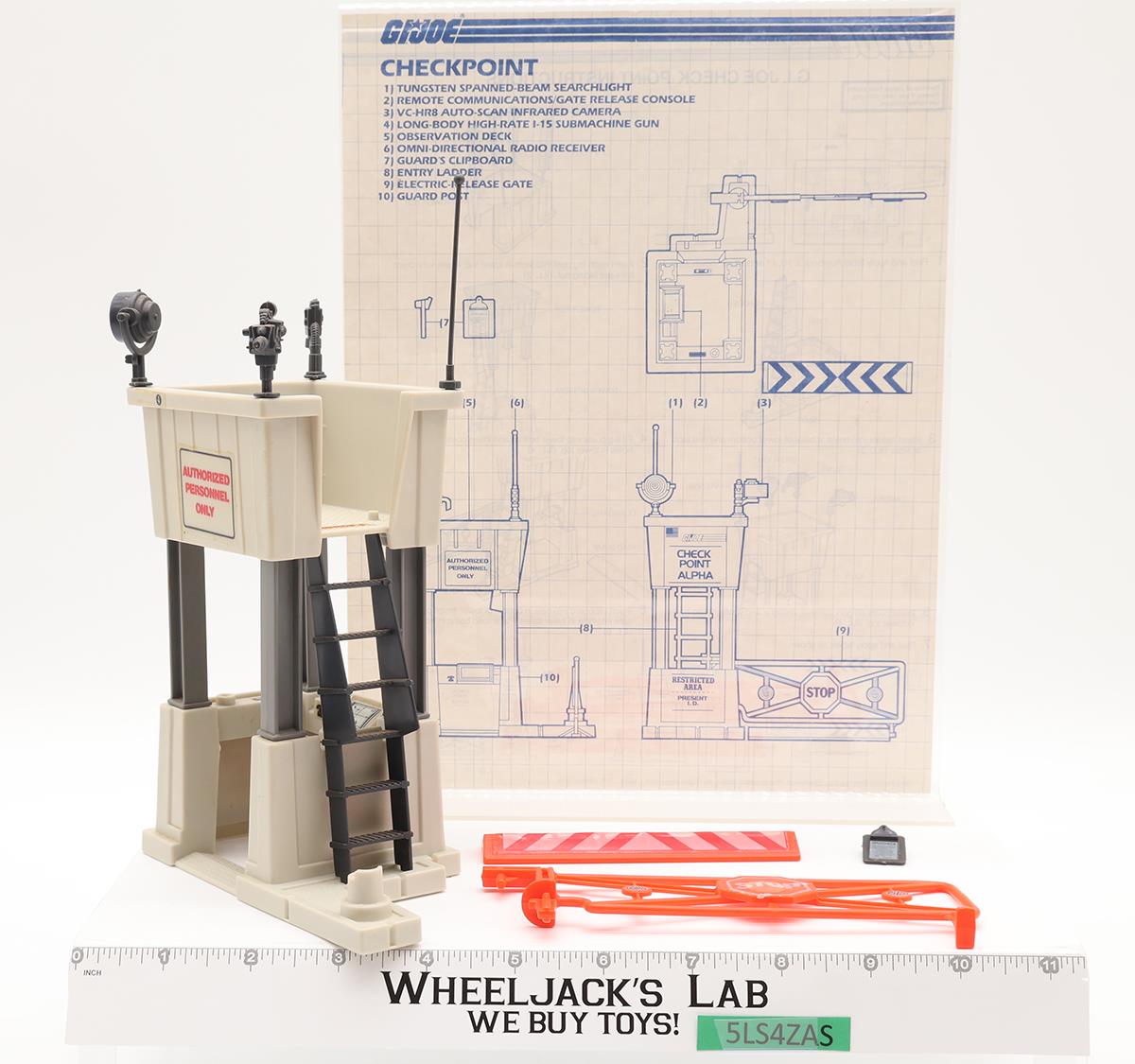 Check Point Alpha Battle Station 100% Complete GI Joe 1985 Hasbro Action Figure