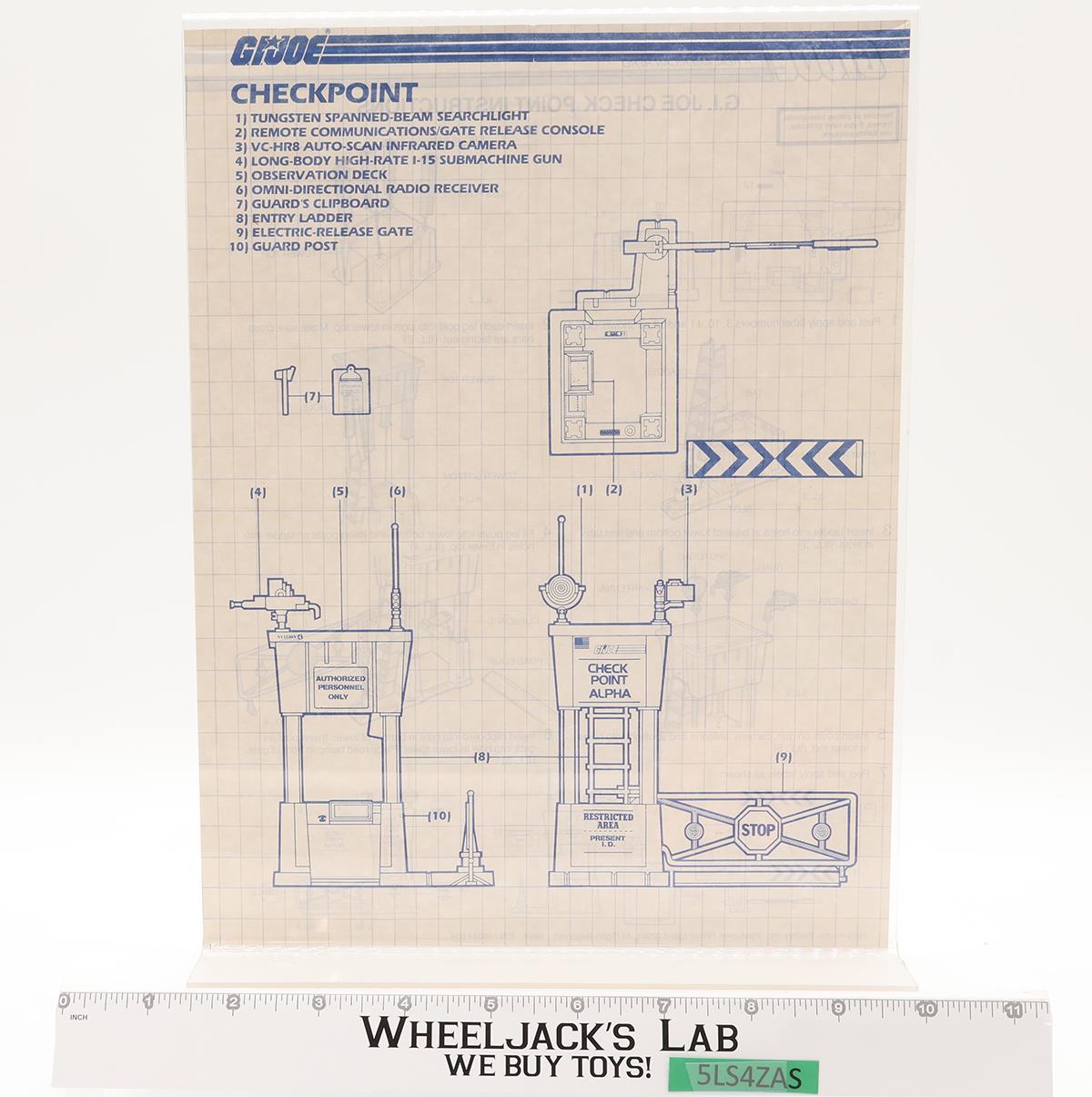 Check Point Alpha Battle Station 100% Complete GI Joe 1985 Hasbro Action Figure