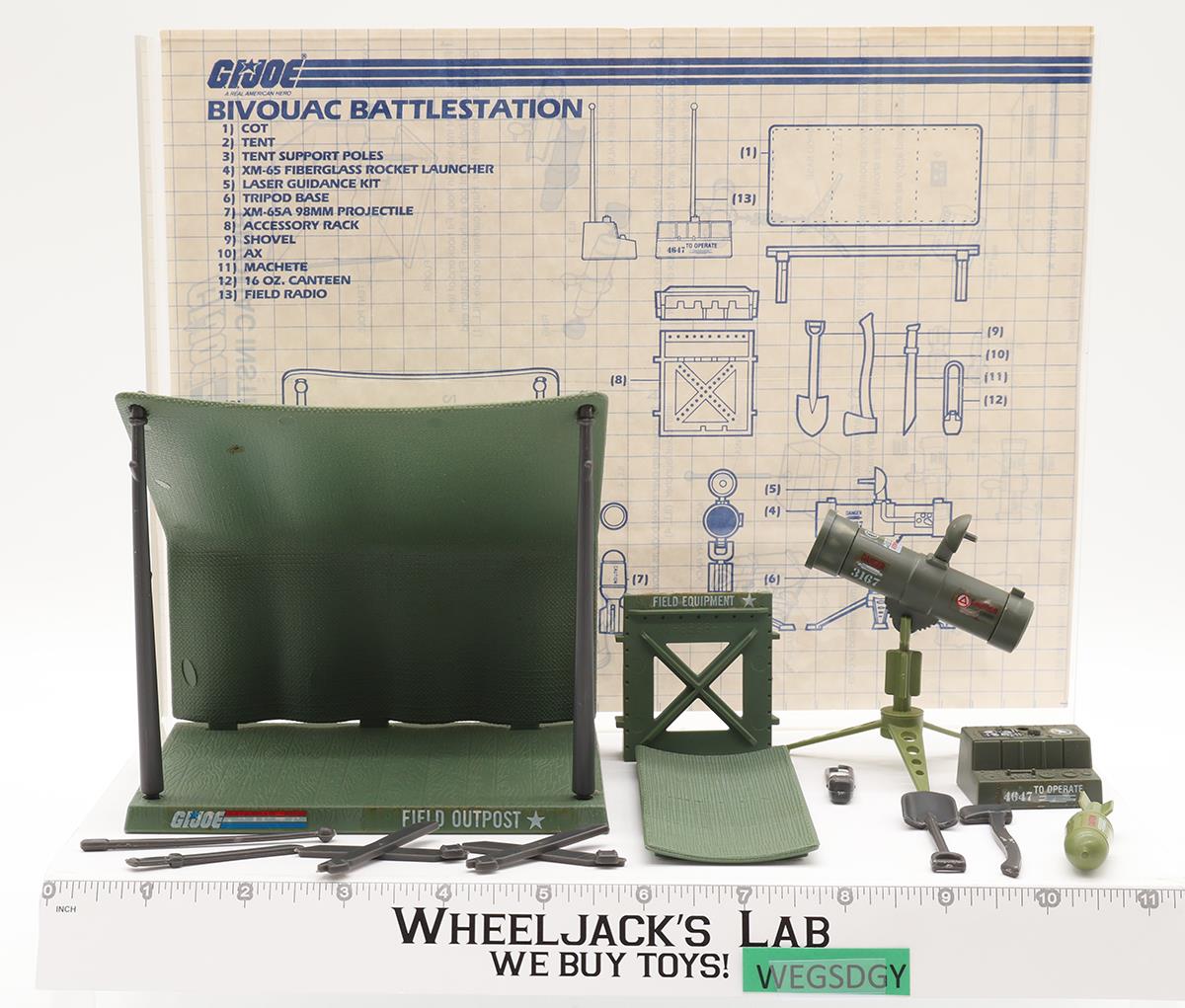 Bivouac Battle Station 100% Complete GI Joe 1984 Hasbro Action Figure Playset