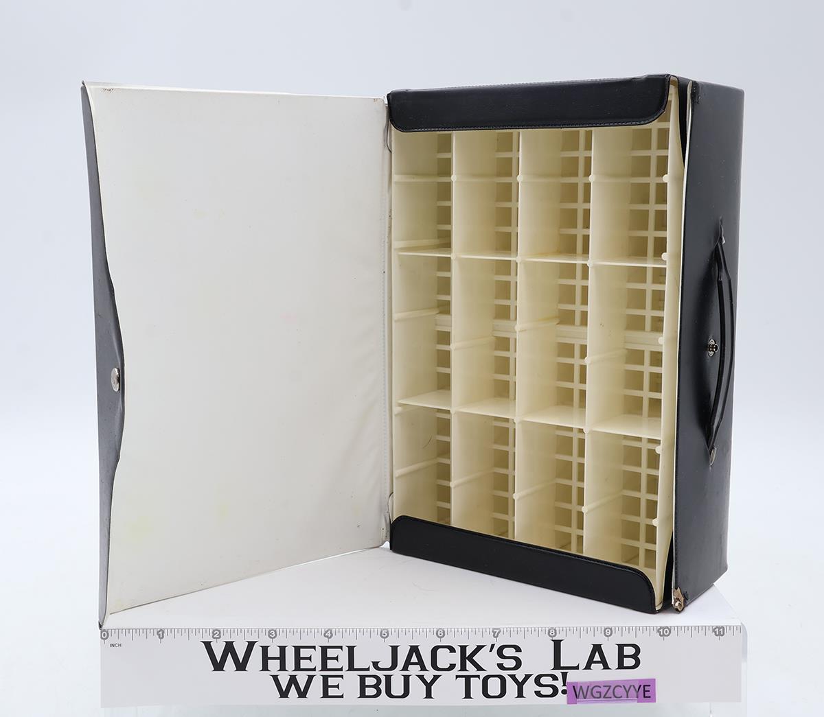 24 Car Collector's Race Case Storage w/ 2 Trays Black Hot Wheels 1969 Mattel