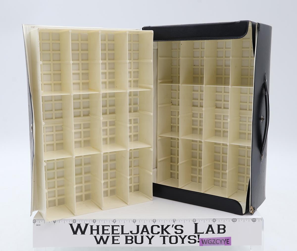 24 Car Collector's Race Case Storage w/ 2 Trays Black Hot Wheels 1969 Mattel