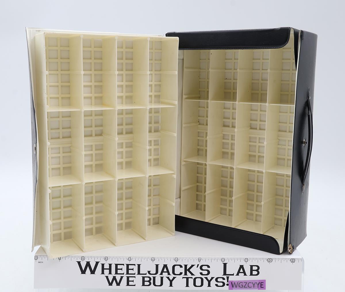 24 Car Collector's Race Case Storage w/ 2 Trays Black Hot Wheels 1969 Mattel