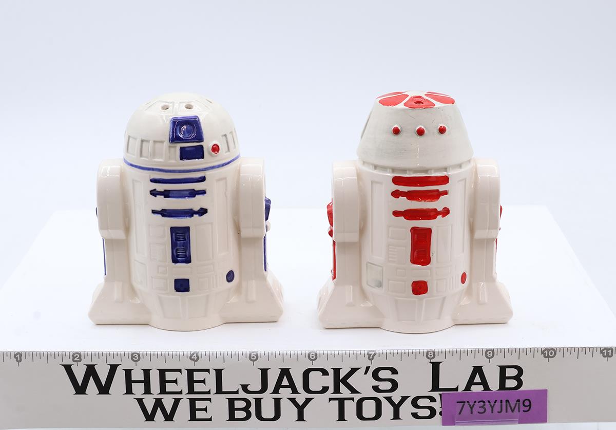 R2-D2 R5-D4 Salt and Pepper Shakers Star Wars Sigma Ceramics Vintage
