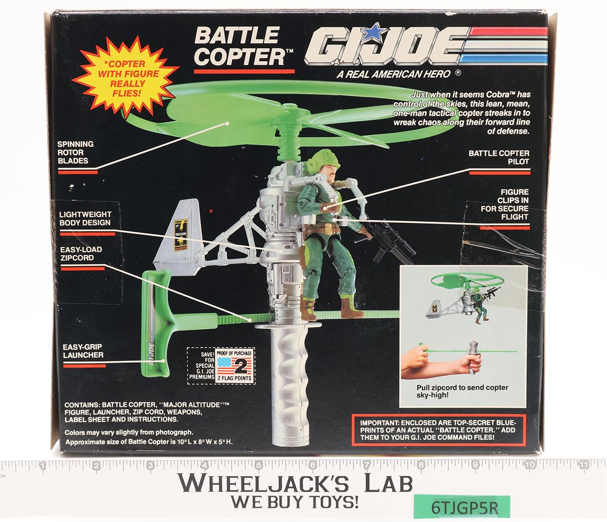 Green Battle Copter W/ Major Altitude GI Joe 1992 Hasbro Vehicle NEW SEALED