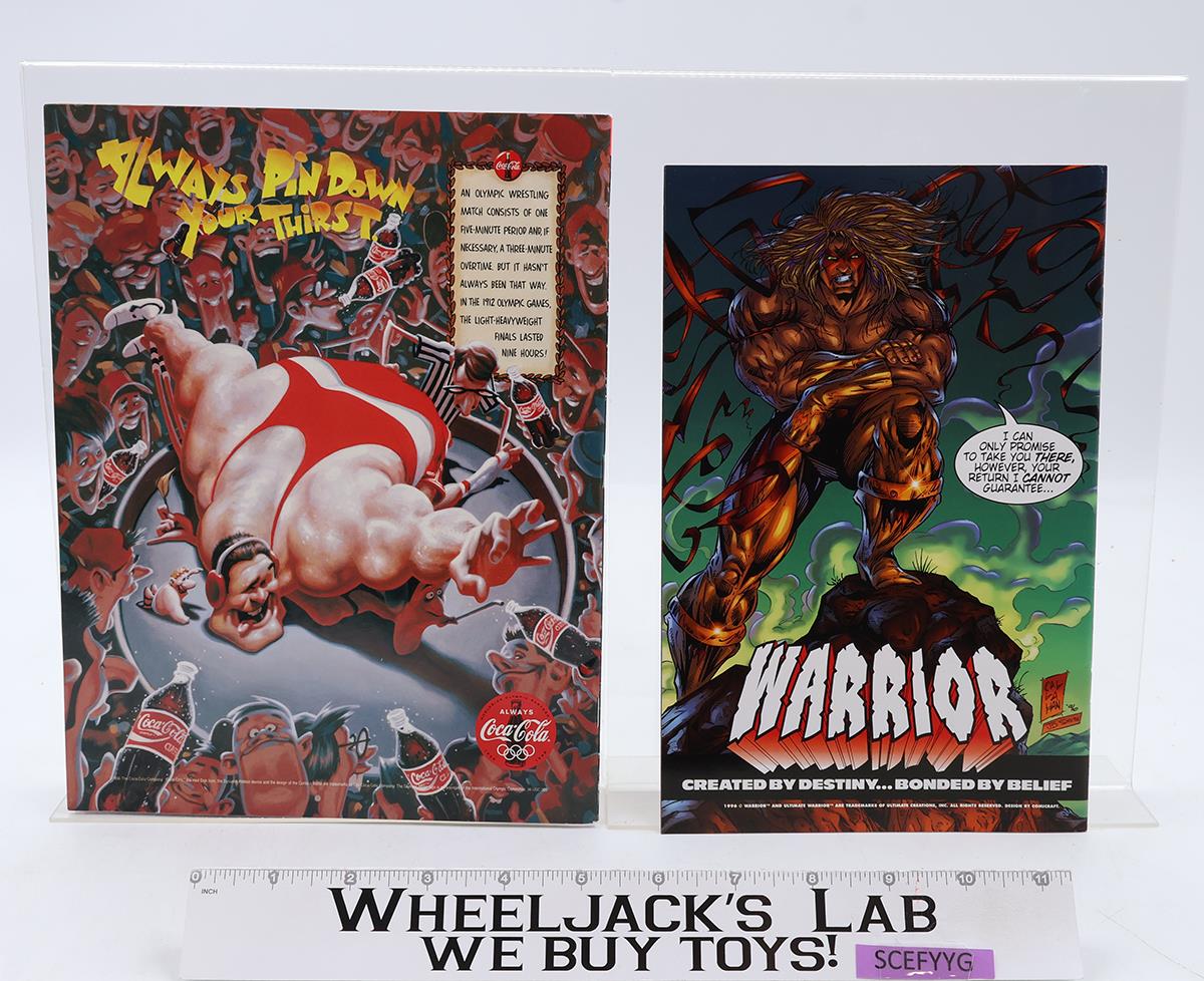 WWF Magazine July 1996 w/ Poster & Trading Cards Plus Premiere Issue Comic VGC