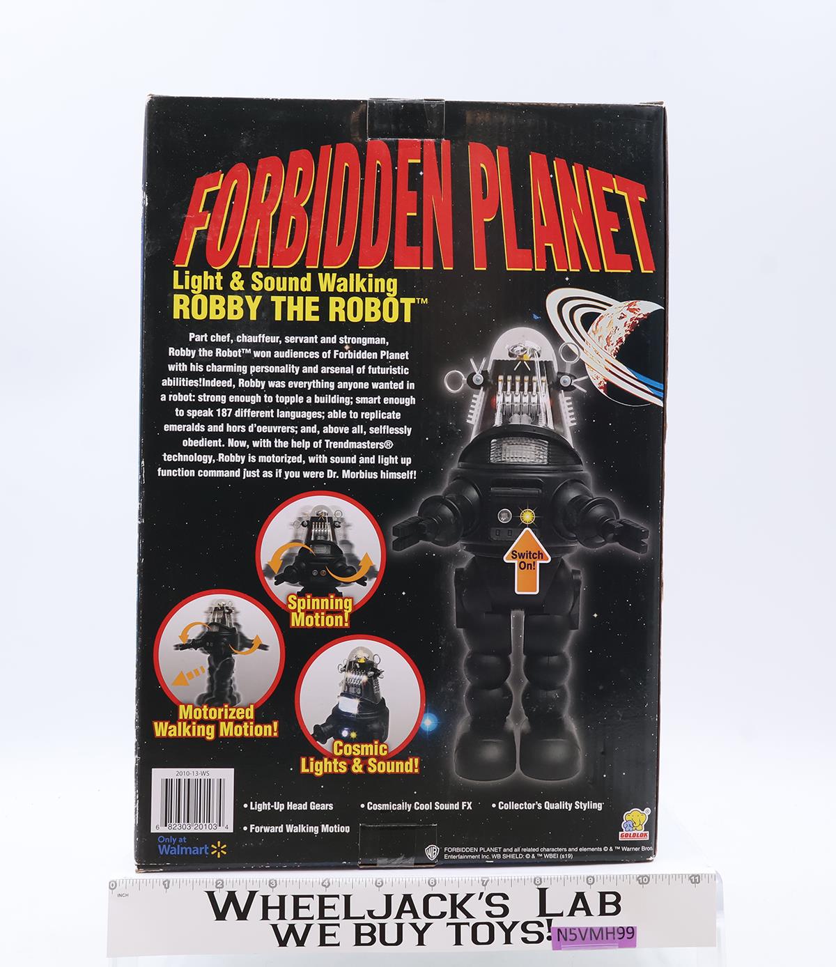 Light & Sound Walking Robby the Robot Forbidden Planet Goldlok 14" NEW SEALED